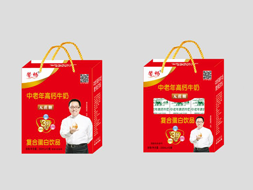 中老年高钙牛奶无蔗糖复合蛋白饮品红礼盒