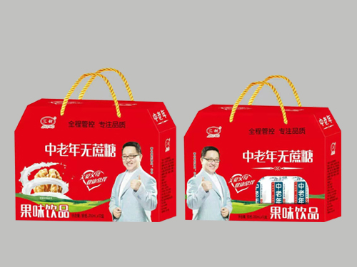 中老年无蔗糖果味饮品礼盒