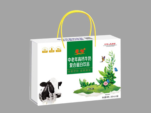 中老年高钙牛奶复合蛋白饮品木盒