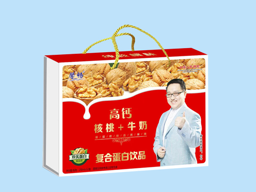 高钙核桃+牛奶复合蛋白饮品木盒