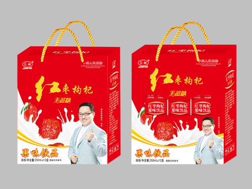 红枣枸杞无蔗糖果味饮料礼盒