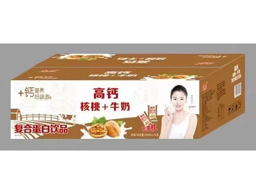 高钙核桃+牛奶复合蛋白饮品