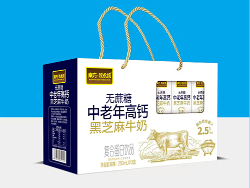 无蔗糖中老年高钙黑芝麻牛奶复合蛋白饮品礼盒