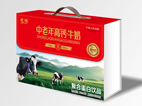 中老年高钙+牛奶复合蛋白饮品木盒